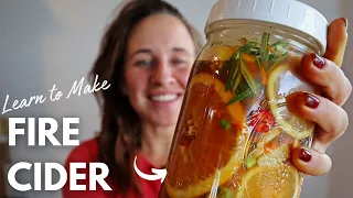 The SIMPLEST Natural Cold/Flu Remedy for Fall | FIRE CIDER Recipe