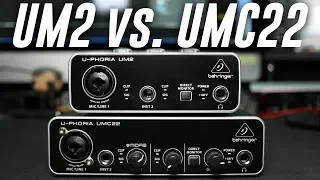 Behringer UM2 vs. UMC22 Budget Interface Comparison (Versus Series)