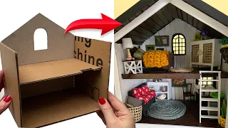 DIY 🏠 🪑Miniature House with Cardboard Furniture | Doll's House