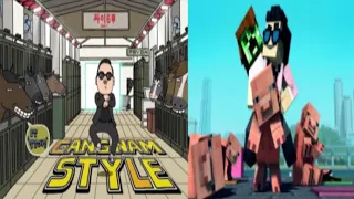 Gangnam Style + Minecraft Style mashup