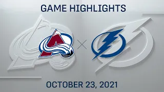 Colorado Avalanche vs Tampa Bay Lightning ▶️ Oct 23,  2021