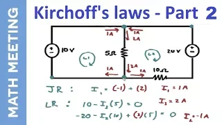 Kirchoff's Law - Circuits Tutorial (harder example)