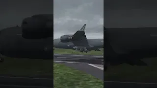 C-17 Landing Into Storm Causing #shorts #short