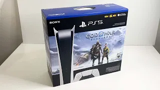 PS5 Digital God of War Ragnarök Console Bundle Unboxing, Setup and Review