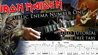 Iron Maiden - Public Enema Number One Dave Murray's solo lesson (with tablatures and backing tracks)