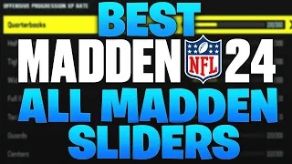 *BEST* ALL MADDEN SLIDERS IN MADDEN 24