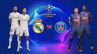 Real Madrid vs PSG - UEFA Champions League 2023/2024 - Ft. Vini Jr vs  Mbappé