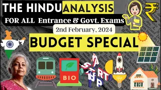 The Hindu Analysis 2nd February 2024|Daily Current Affairs|Budget 2024 Easy Explanation with notes