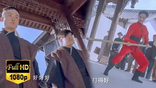 [Kung Fu Movie] The beauty in red is actually a Kung Fu master and beats up the Japanese samurai!
