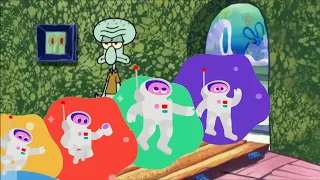 Squidward kicking out all Something Went Wrong Island Offline Cadet Animated