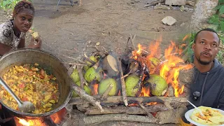 best roast breadfruit I even had | ackee & bake bean | last of our breadfruit