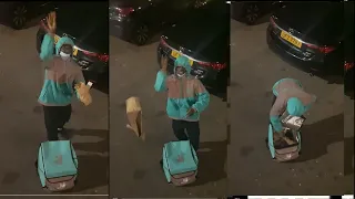 Deliveroo driver eats customers food as she doesnt want to come down