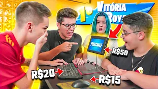 JOGAMOS FORTNITE NO PIOR SETUP GAMER DO MUNDO!