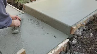 How to pour concrete steps /wet face concrete steps