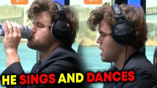 Magnus Carlsen DANCES and SINGS a SONG During Chess Game