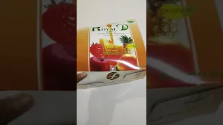 Unboxing Royal D, Instant Beverage with Vitamin B1 B2 B6 and Vitamin C Powder, Orang, ASMR