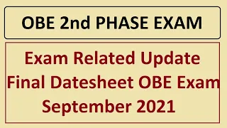 SOL OBE Date sheet UG Second Phase For Final Year Examination September 2021