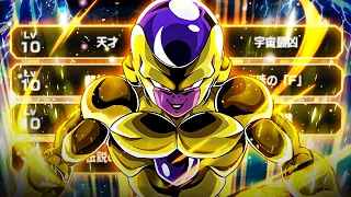 BEST UNIT IN THE GAME!?!?! LEVEL 10 LINKS 100% RAINBOW STAR LR GOLDEN FRIEZA! (DBZ: Dokkan Battle)