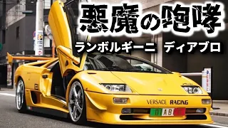 【Lamborghini Diablo】黄色い悪魔の咆哮 | 後方からの圧力がヤバいw 5,707cc V12エンジン搭載スーパーカーに感無量！