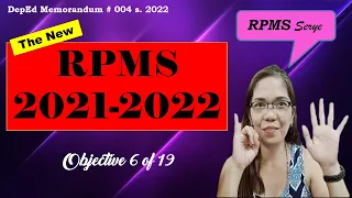 RPMS 2021-2022 Objective #6 | with complete explanation and actual MOV #rpms #TeacherRacky