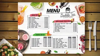 Hướng dẫn thiết kế menu bằng Photoshop | Hải Thanh Design