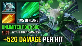 WTF +526 Damage Per Hit Unlimited Root 1v5 Underlord with Radiance OP Hit Like a Truck Dota 2