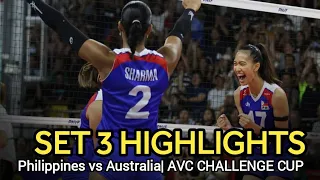 Philippines vs Australia AVC Challenge Cup 2024 SET 3 Highlights | Alas Pilipinas vs Australia