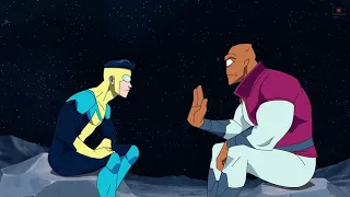 The Invincible S1E8: Mark talks to Allen the Alien about his Dad, Viltrumite Omni-man