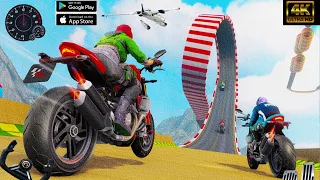 Mega Ramp GT Bike Stunt 2024 Racing Simulator - Extreme Motocross Dirt Bike Racer - Android Gameplay