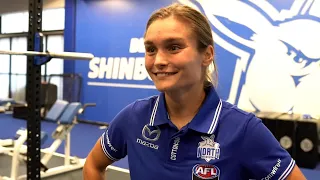 AFLW: Ash Riddell after breaking the AFLW disposals record (Round 10, 2022)