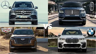 2021 Mercedes GLS Vs Cadillac Escalade vs BMW X7 vs Lincoln Navigator- $100k SUV Kings Face-off