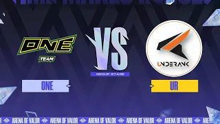 ONE vs UR Game 1 I AIC 2021 Group Stage Day 4 I ONE Team vs Under Rank Full Game