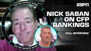 'ONLY CFP rankings that matter are AT THE END' 💪 - Nick Saban [FULL INTERVIEW] | Pat McAfee Show