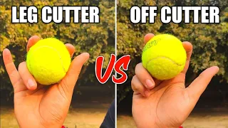 how to bowl leg cutter and off cutter with tennis ball !! leg cutter vs off cutter !! bowling tips