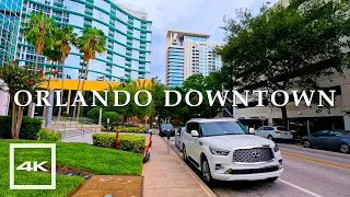 Orlando Downtown, Florida 🏙 Summer walk 2023 | 4K HDR 60fps