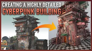 How I created a highly detailed Cyberpunk Building in Dreams PS4/PS5 (Breakdown/Tutorial)