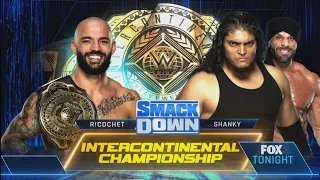 Ricochet Vs Shanky Campeonato Intercontinental - WWE Smackdown 29/04/2022 (En Español)