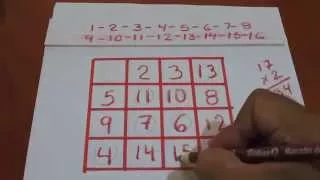 Magic Squares 4X4 easy method