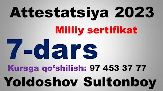 attestatsiya 2023 matematika milliy sertifikat olimpiada online kurs  DTM avgust testlar