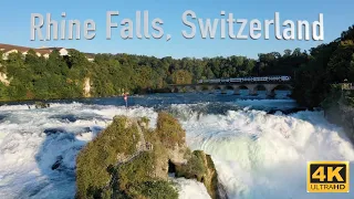 Stunning Swiss-German Waterfall - Rhine Falls, Switzerland 4K