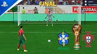 FIFA 23 ! BRAZIL VS PORTUGAL ! FIFA WORLD CUP QATAR 2022 ! PENALTY SHOOTOUT ! FINAL 4K