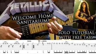 Metallica - Welcome Home (Sanitarium) 1st solo lesson (with tablatures and backing tracks)