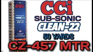 CCI CLEAN Subsonic .22 50 yards from a CZ457 MTR. YIKES