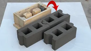 Cement brick casting project with joints - Bricks with holes, Light and easy to operate