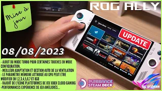 🇼🇸ROG ALLY MAJ du 08/08/2023: mode bouton Turbo, Xbox Cloud, amélioration du centre de commande