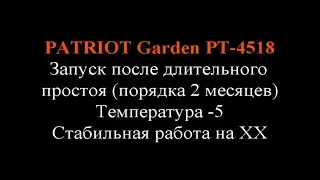 PATRIOT Garden PT-4518. Холодный запуск.