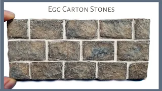 DIY Egg Carton Stone Floor / Wall for Dollhouse or Diorama 🥚