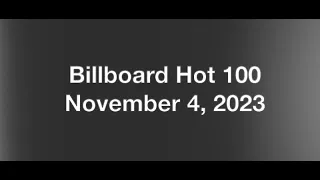 Billboard Hot 100- November 4, 2023