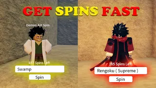 How To Get SPINS Fast! | Project Slayers