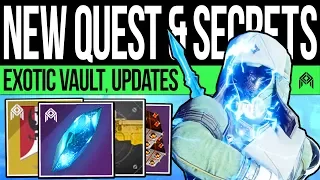 Destiny 2 | EXOTIC QUEST REVEALED! Secret CONTENT! Reward Cache, DLC Updates, Consumables, Glitches!